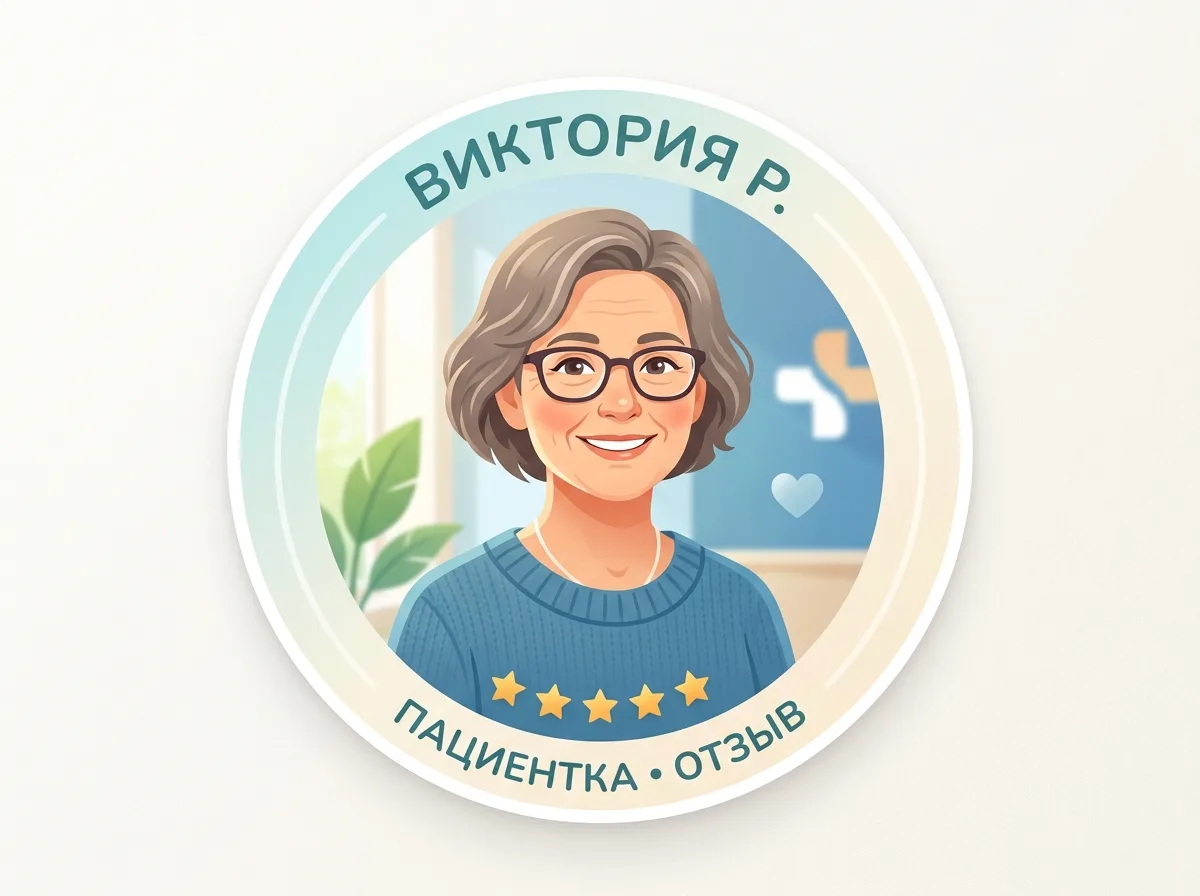 Аватар пациентки Виктории Р., женщина за 50, стиль иконки для отзыва